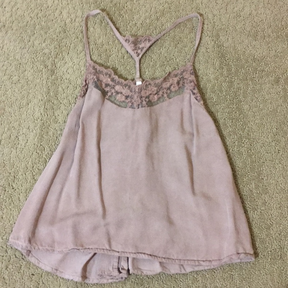 Pink lace detailed blouse